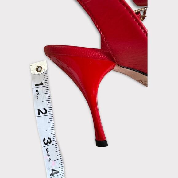 Tangolera Argentine Tango Red Leather Strappy Sandals - Size 37 (6.5) - Picture 14 of 15